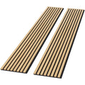 2 Pack Acoustic Solid Wood Wall Panels, 94.49" x 12.6" Soundproof Wall Panels, Wood Slat Wall Panels for Wall Decor