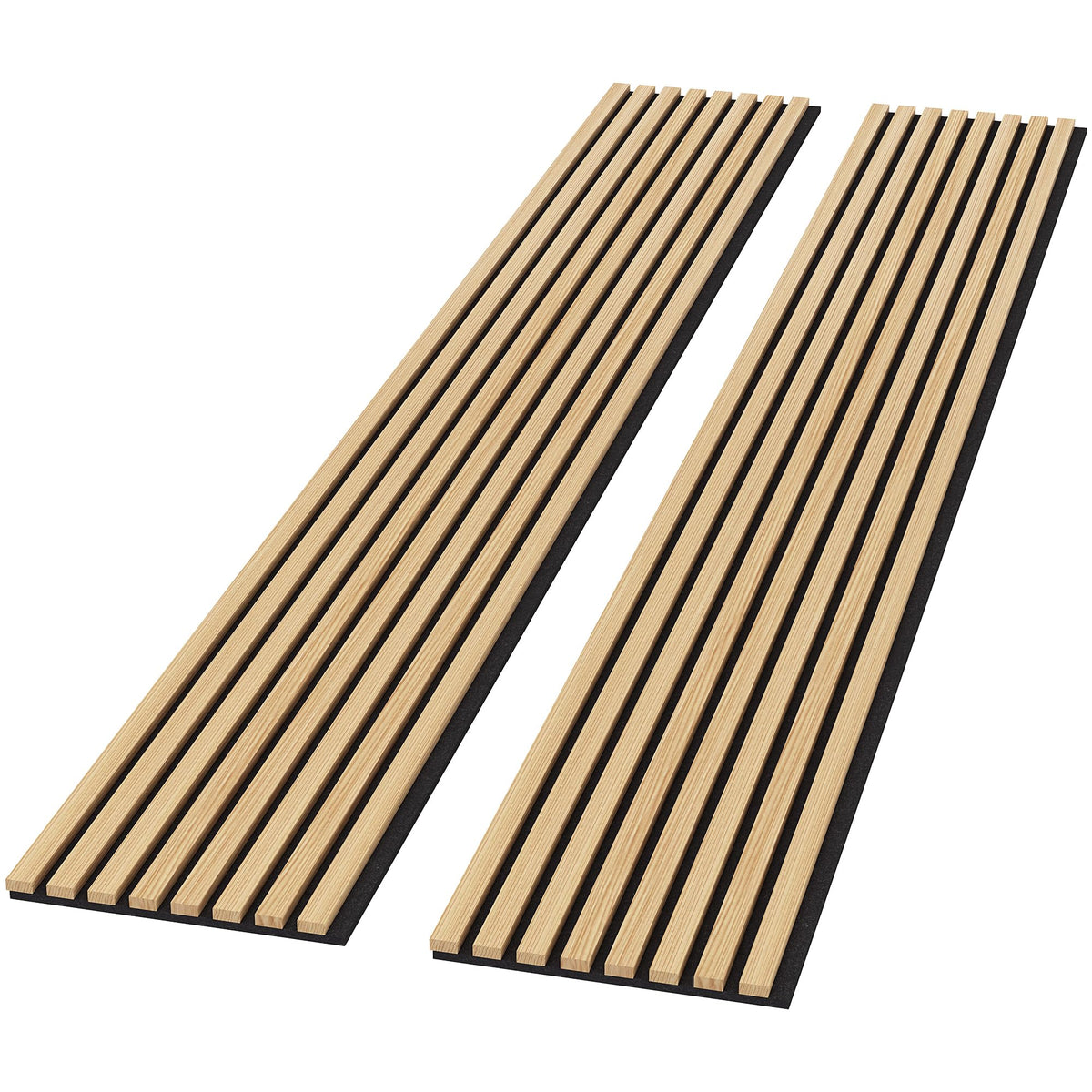 2 Pack Acoustic Solid Wood Wall Panels, 94.49" x 12.6" Soundproof Wall Panels, Wood Slat Wall Panels for Wall Decor