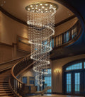 Oversized 40 x 118 Inch Crystal Chandelier for Two-Story Entryways and Stairs