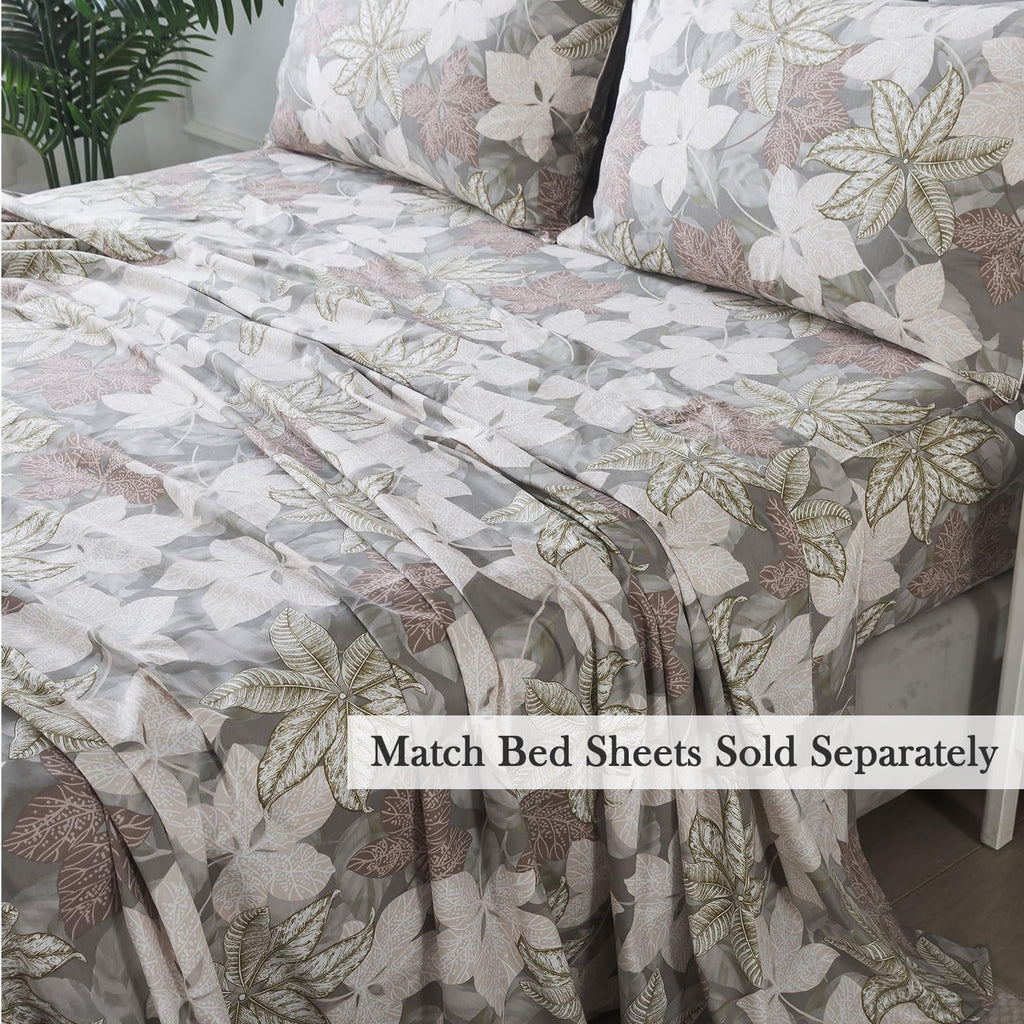 Duvet Cover Sets 100% Cotton Luxury Vintage Leaves Patterned Comforter Cover Farmhouse Bedding for All Season