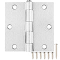 Brushed Nickel Door Hinges 3.5"x3 1/2 Inch Square 12Pack Interior