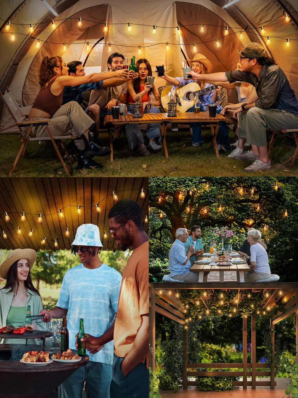 200 FT Outdoor String Lights, Patio Lights for Outside Waterproof