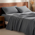 Flannel Sheet Set 100% Cotton, Velvety Soft Heavyweight - Double Brushed Flannel - Deep Pocket (Grey)