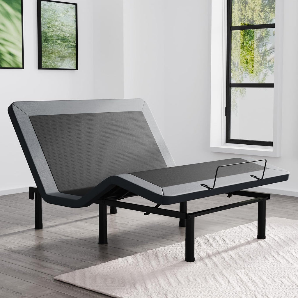 Queen Adjustable Bed Frame with Wireless Remote, Zero Gravity, Head & Foot Incline, Anti-Snore, Memory Presets, Quiet