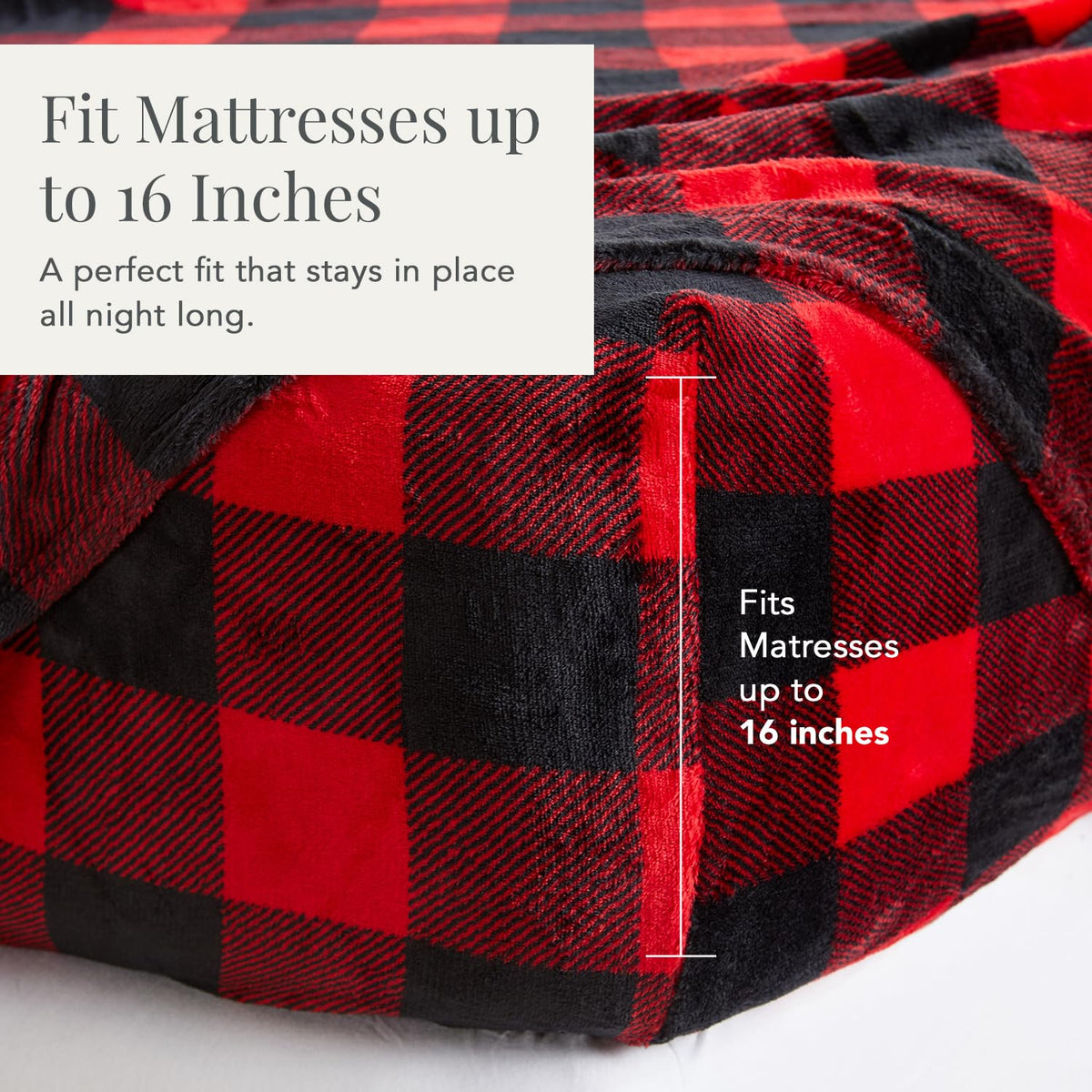 Luxury Micro Fleece Sheet Set - Plaid | Deep Pocket