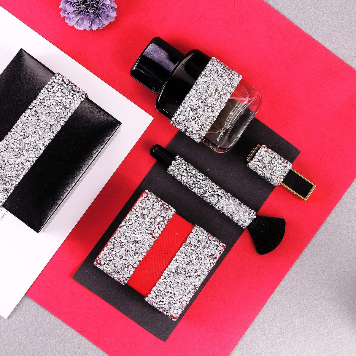 Bling Crystal Rhinestone Ribbon Self-Adhesive Iron on Resin Diamond Ribbon Wrap Roll DIY Bling Stickers for Wedding
