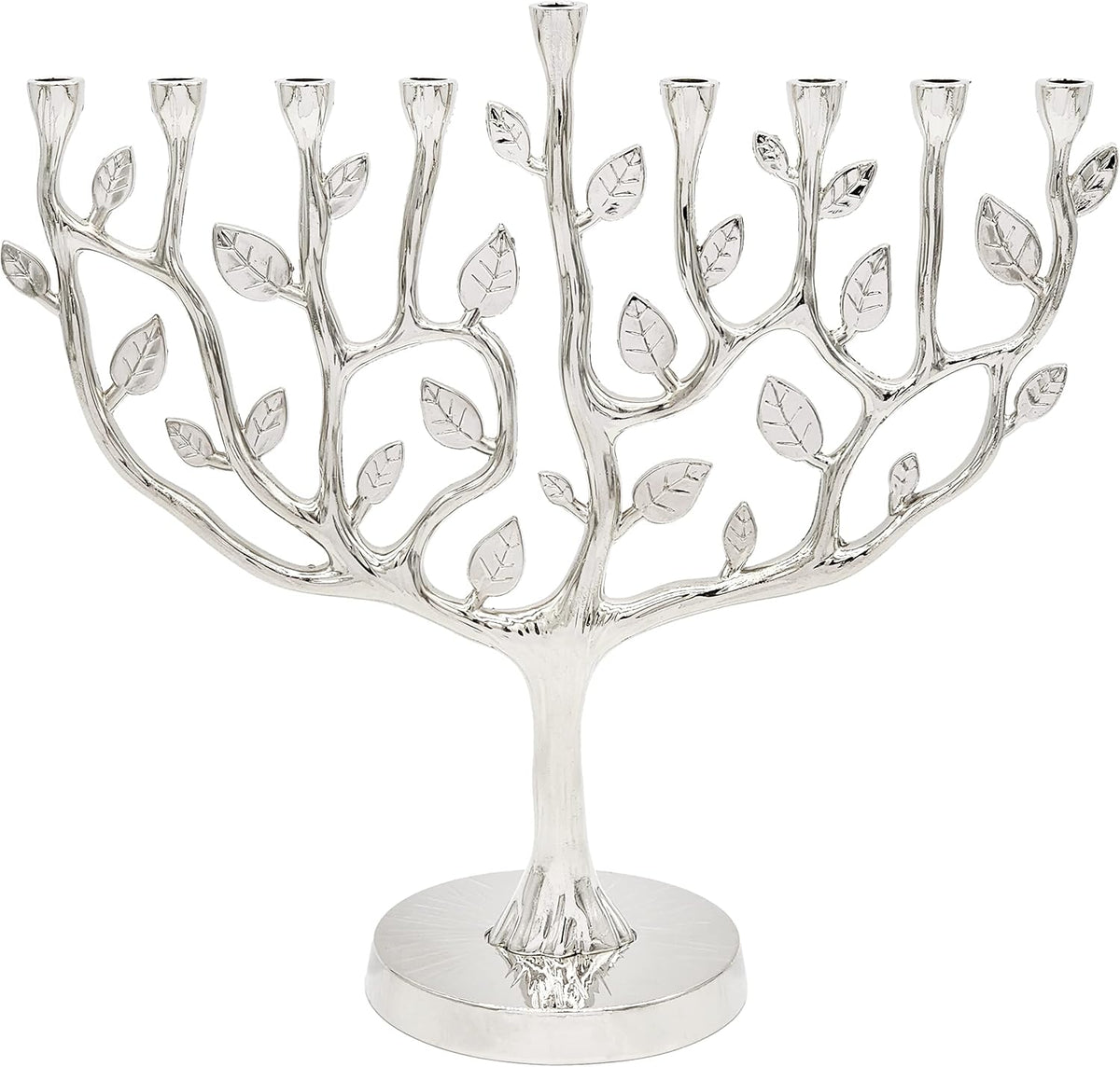 Hanukkah Tree of Life Hanukkah Antique Silver Finish Large 11 Inches Long