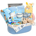 Baby Boy Gifts,Baby Shower Gifts for Boys,Large Baby Boy Gift Basket Set with Swaddle Rattle Toys,Essential