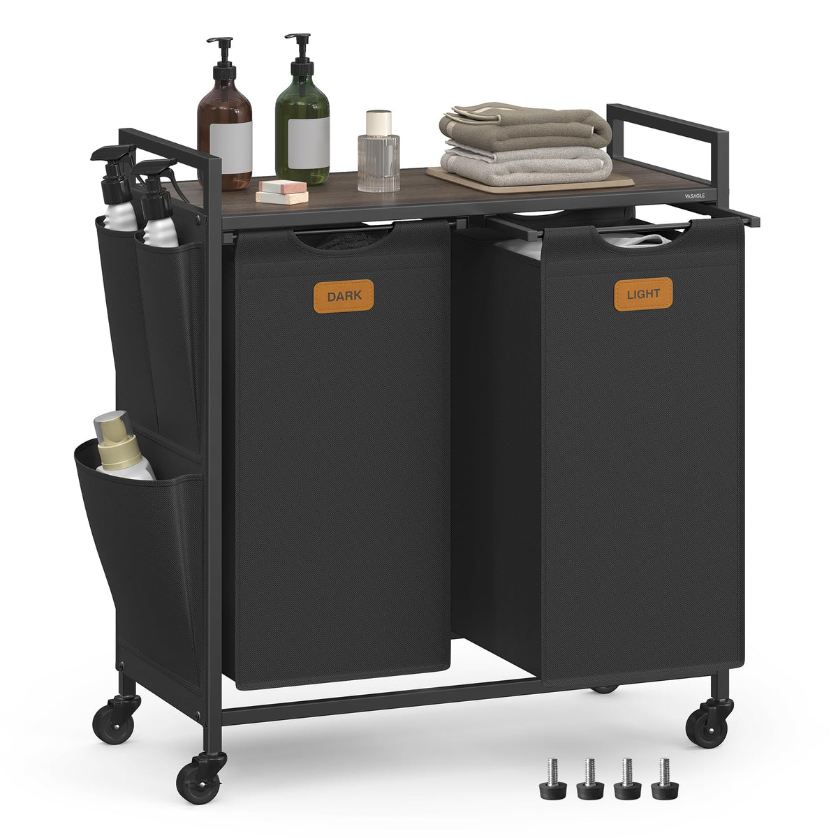 Laundry Hamper 2 Section, Laundry Sorter, 26.4 Gal. (100 L)