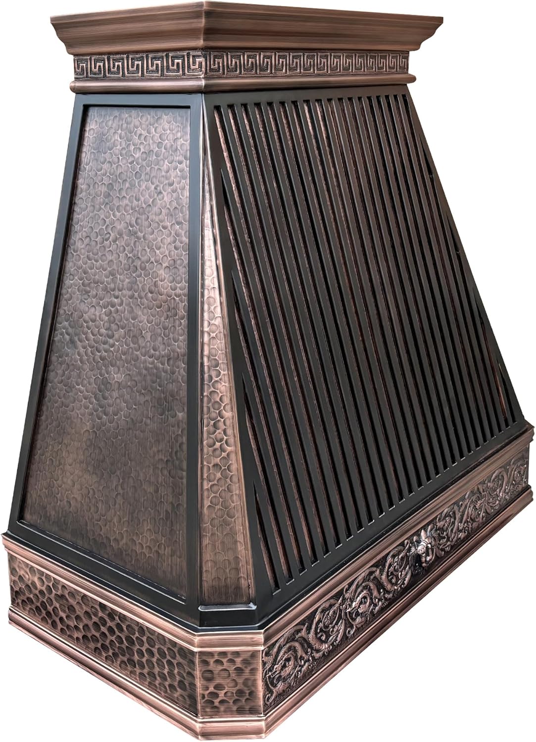 42 Inch Copper Wall Mount Range Hood 1150 CFM LED Lights Dishwasher-Safe Baffle Filters