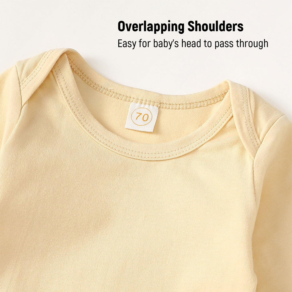 Knotted Gown Baby Girl Newborn Sleepers with Mitten Cuffs and Matching Hat - Long Sleeve Bodysuit