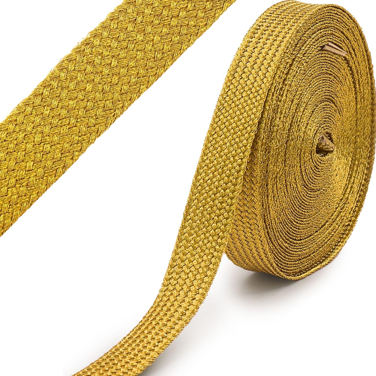 1.5 CM Gold Ribbon Jacquard Ribbon Embroidered Fabric - 20 Yards