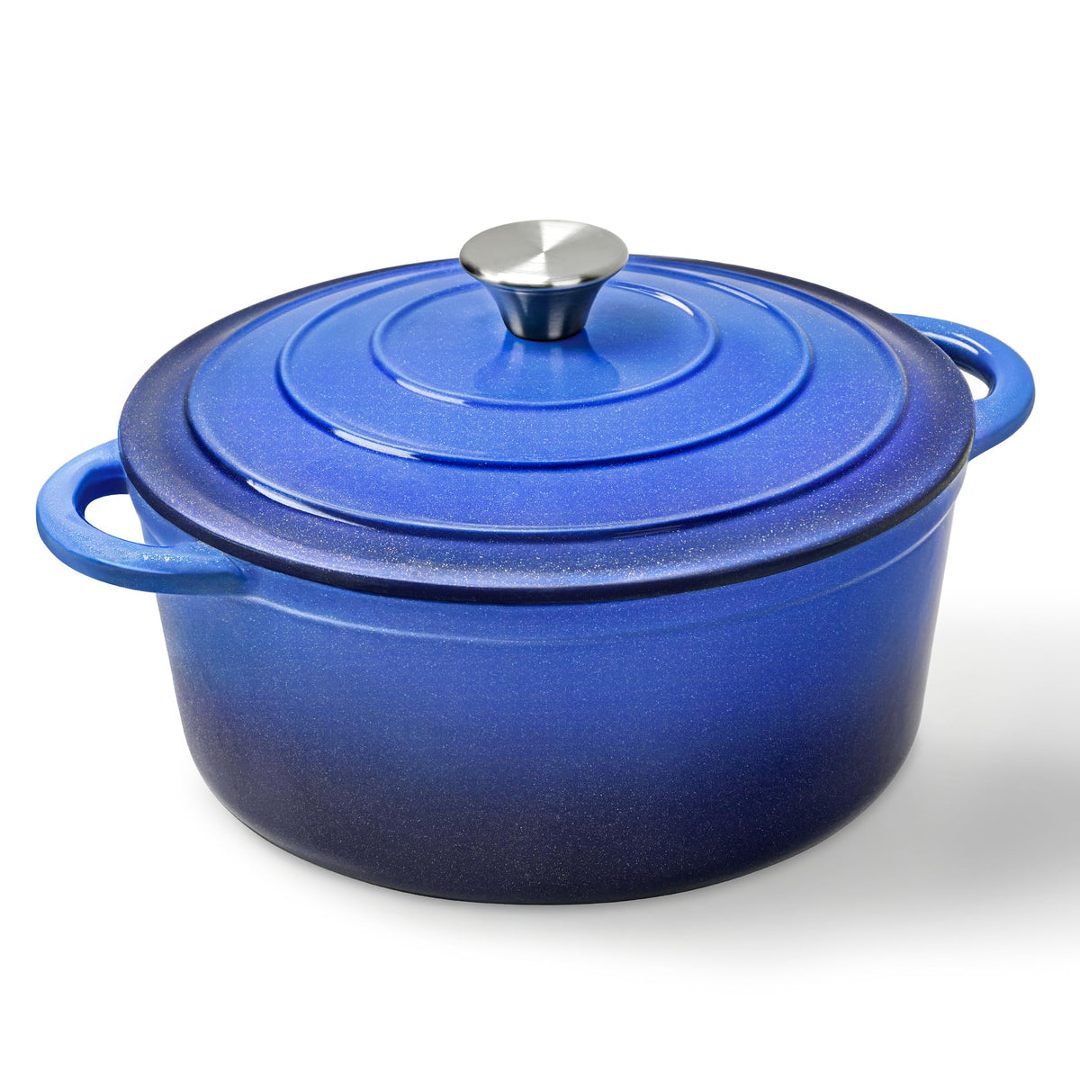 5 QT Enameled Cast Iron Dutch Oven Pot with Lid & Gold Powder
