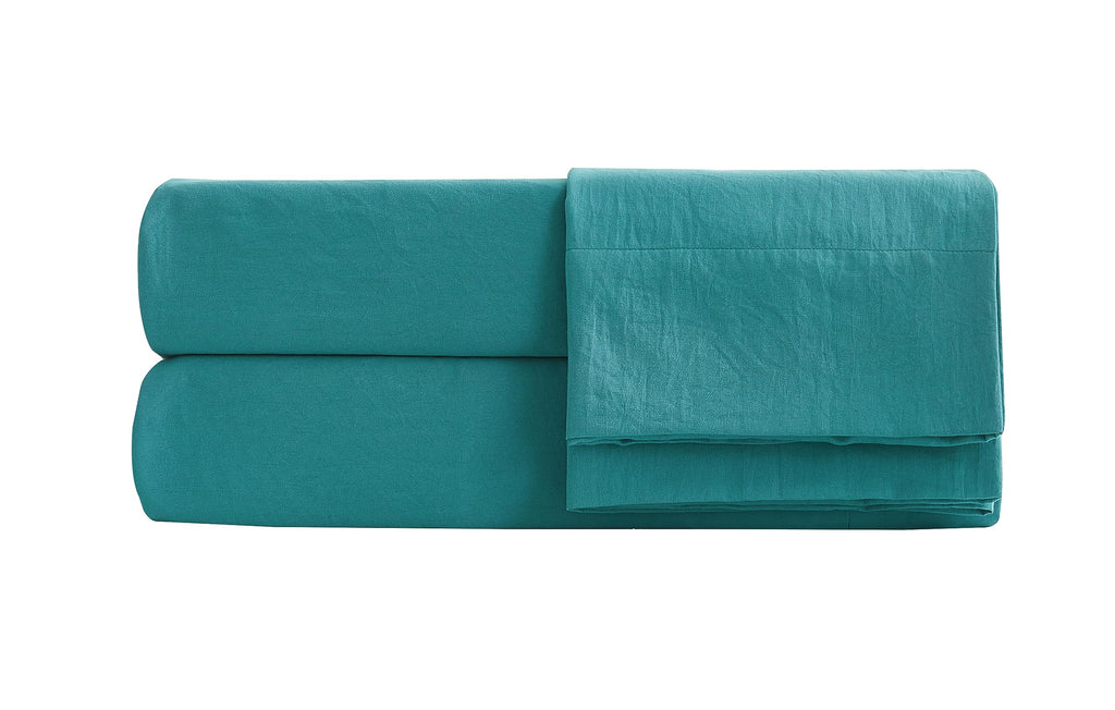 Washed Sheet Set - 4-Piece Extra Soft Breathable Wrinkle & Fade Resistant 14-Inches Deep Pocket Sheets &