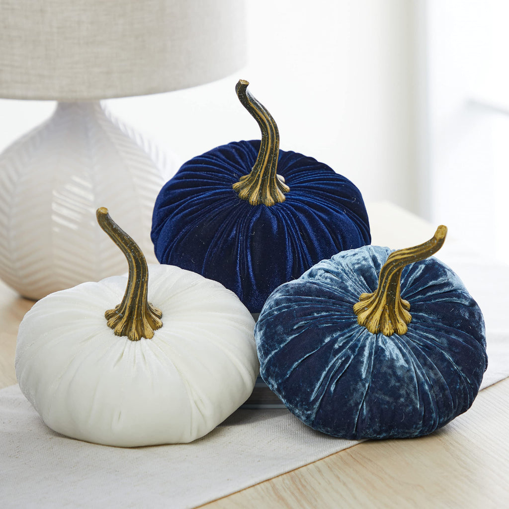Navy 6.25 inch Velvet Pumpkin (Navy)