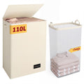 110L Laundry Hamper with Lid, Reinforced Sturdy Large Laundry Hamper with Handle and Lid, Collapsible Clothes Basket