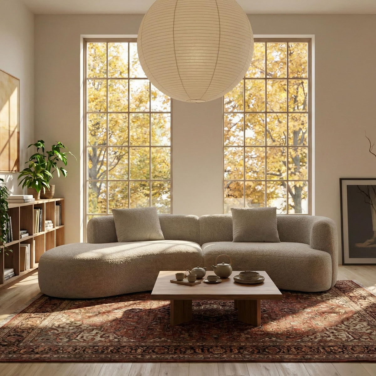 Formia Boucle Curved Sectional Couch