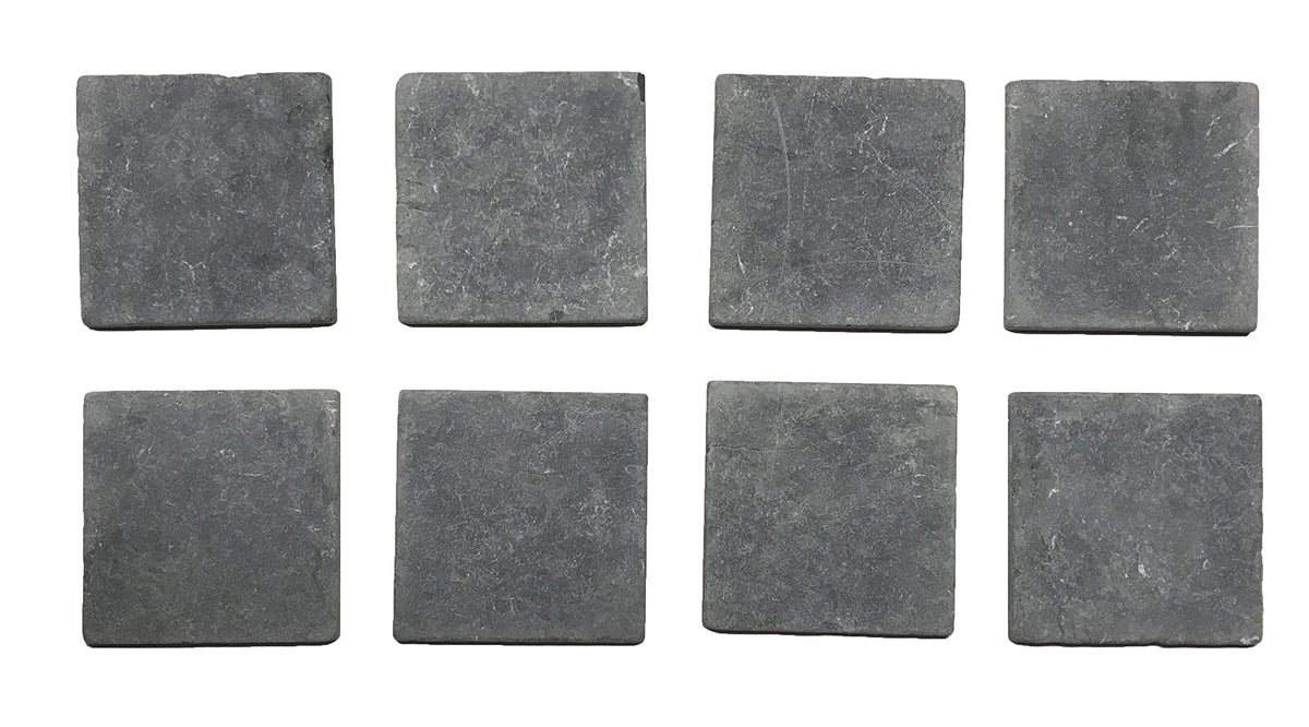 Black Marble 6 X 6 Field Tile, Tumbled Lot of - 40 Pcs.