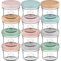 12pk 4oz Glass Baby Food Containers with Lids, BPA-Free,Musk Dusk