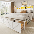 Bed Frame with Headboard - Farmhouse Bed Frame