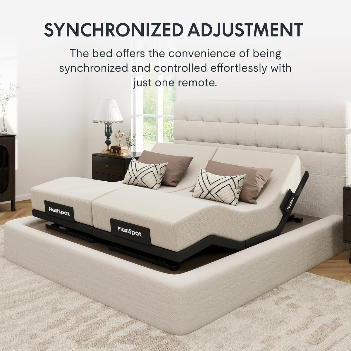 Split King Adjustable Bed Base with Massage