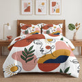 Twin Comforter Set, 2 Pieces Boho Orange Bedding Set