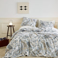 Flower Paisley Duvet Cover Queen 100% Cotton 3 Pcs Set 1 Vintage Boho Floral Duvet Cover with Zipper Ties 2