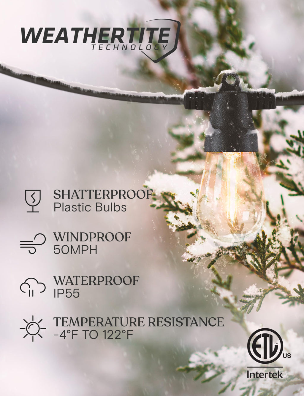 Ambience Pro 27-Ft Solar String Lights for Outside - Super Bright Remote Control Color Adjustable Outdoor String