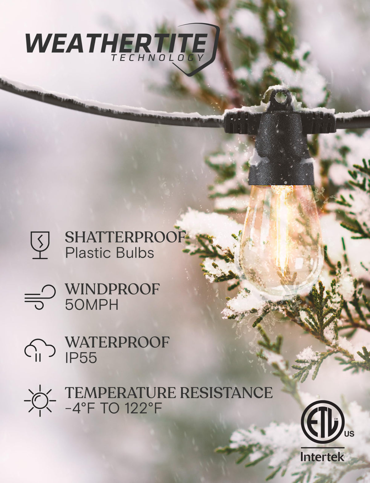 Ambience Pro 27-Ft Solar String Lights for Outside - Super Bright Remote Control Color Adjustable Outdoor String