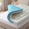 Queen Mattress Topper, Memory Foam, 2 Inch Cooling Pad | Dual Layer Gel Infused Cooling, Down Alternative Pillowtop
