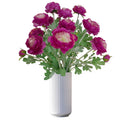 Ranunculus Artificial Flowers, 6 Pcs 3 Flower Heads Faux Ranunculu Flowers with Real Touch Stem, Artificial Ranunculus