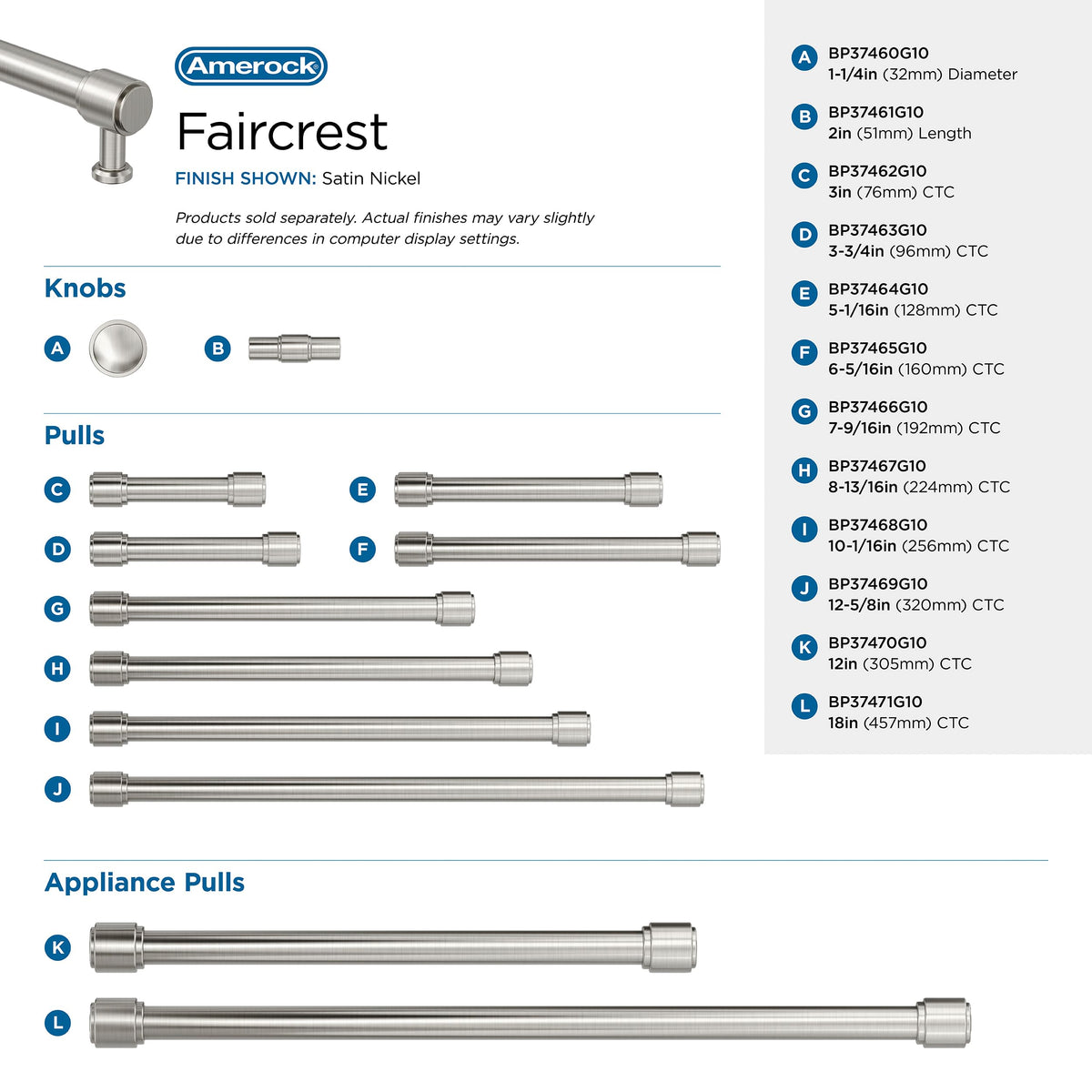 12-5/8" Faircrest Satin Nickel Drawer Pull