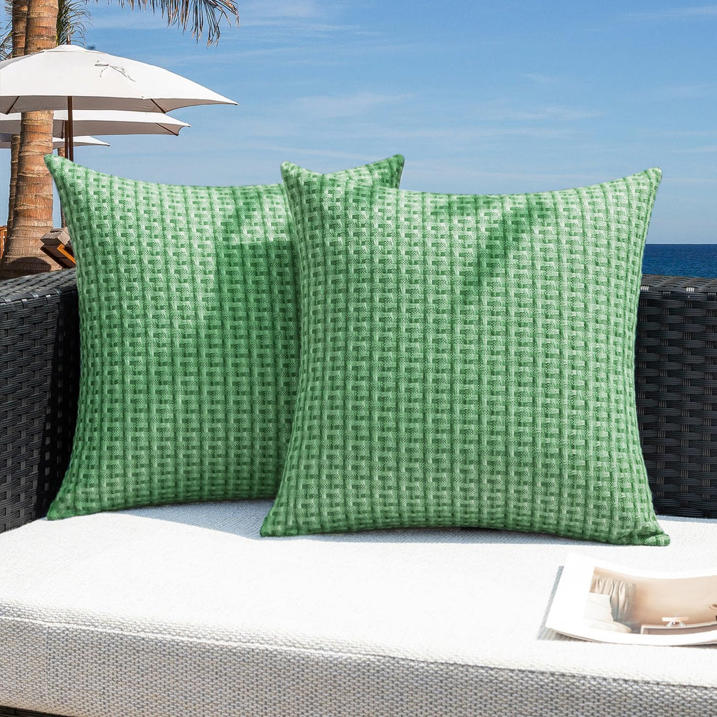 Outdoor Waterproof 18"x18" Pillow Covers 2 Pack, Sage Green