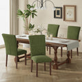 High Back Upholstered Set of 4, Green