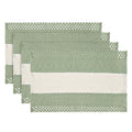 Light Green Rustic Farmhouse Placemats Set of 4-12x18 Inch