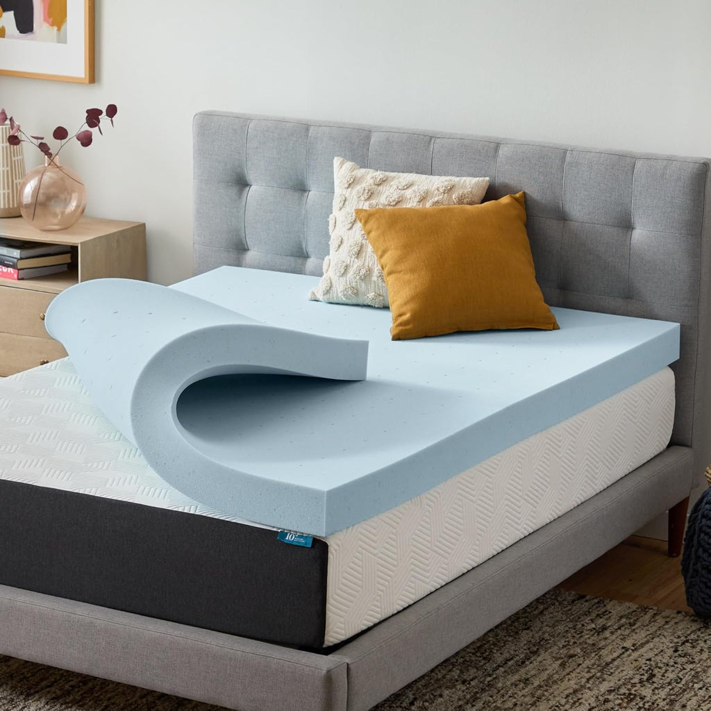 4 Inch Memory Foam Mattress Topper, Queen Size - Cooling Gel Bed Topper - Preassure-Relieving Ultra Plush Feel