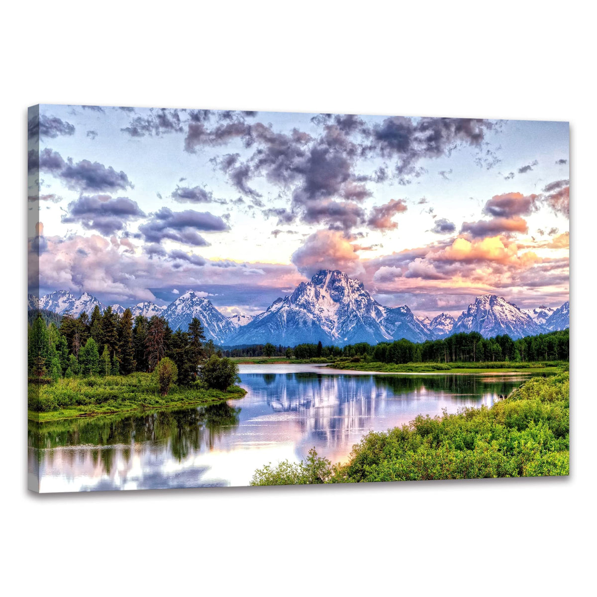 Grand Teton Wall Art Decor National Park Poster Landscape Canvas Painting Artwork Framed Home Decor Kitchen Living