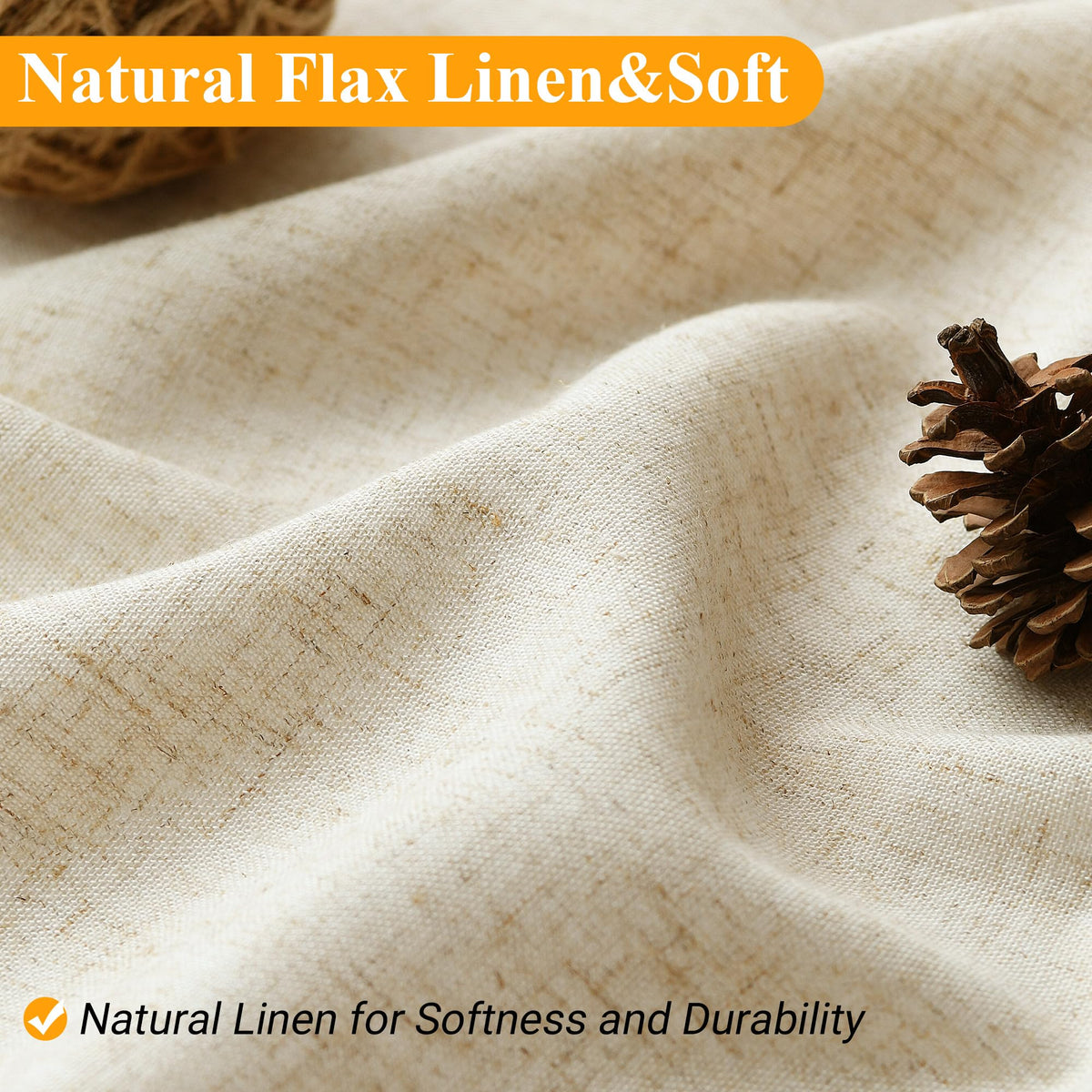 Linen 72 Inch Long Beige 1 Panel