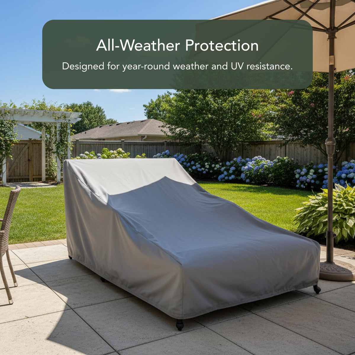 Elite Outdoor Double Chaise Cover - 66" W x 89" D x 38" H - Weatherproof