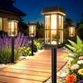 8 Pack Solar Pathway Lights Outdoor, 2 Lighting Modes Waterproof Solar Lights Outdoor, Brighter Up to 15Hrs Outdoor