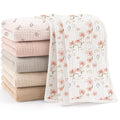 6 Pack Large Muslin Burp Cloths for Baby Boy, Girl, 100% Cotton
