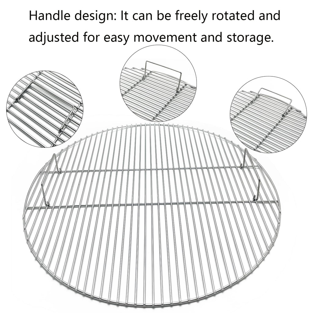 30" Heavy Round Stainless Steel Cooking Grates for Fire Pit, Patio Outdoor Cooking Camping Grill