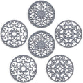 Set Silicone Trivet Mats for Hot Dishes Pots and Pans (Grey) - Set of 6