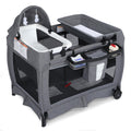 4 in 1 Foldable Play Yard with Bassinet & Changing Table