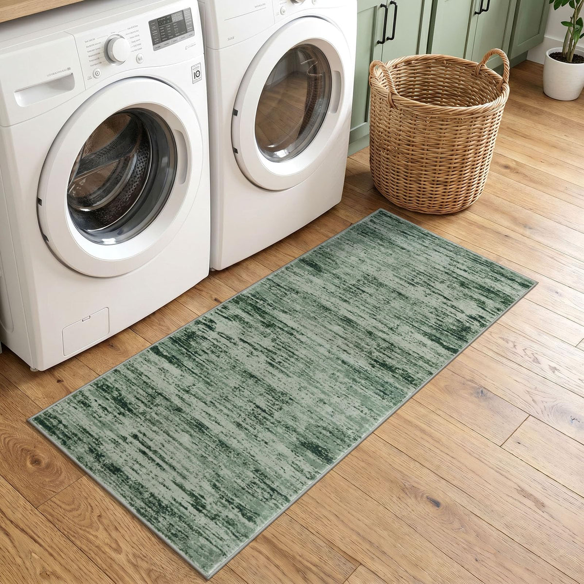 Modern Abstract Washable 2x5 Runner Rug Non Slip Kitchen Rugs