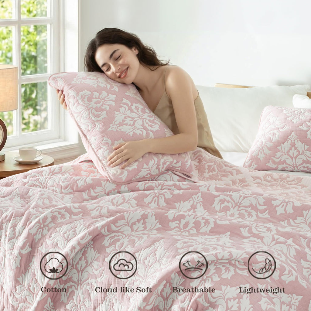 Cotton Quilts Twin Size Pink