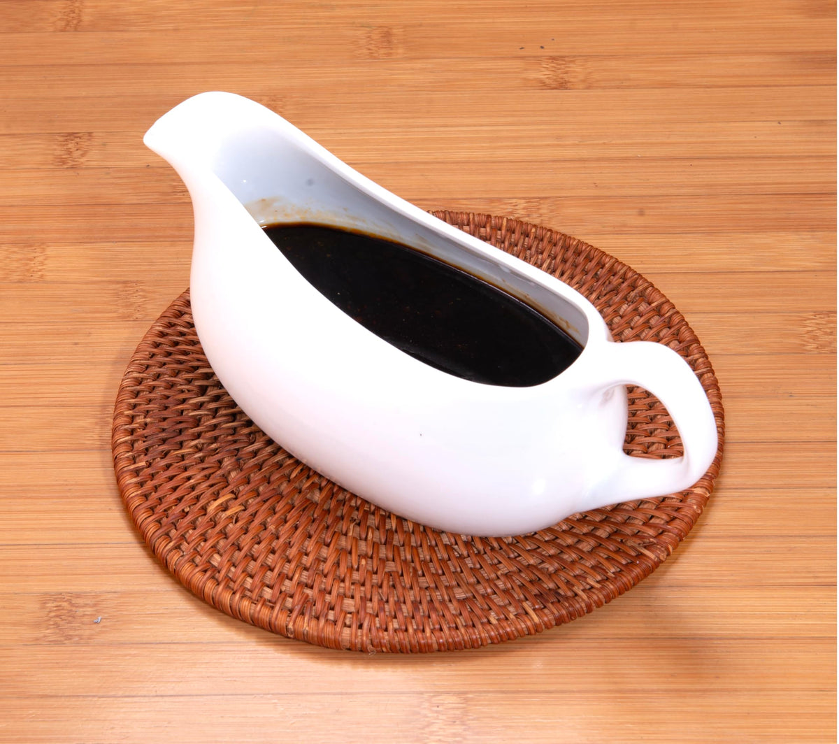 Gravy Boat, 13.5 oz Sauce Boat, 400 ml Gravy Bowl, Ceramic Serving Dish, White Dispenser (13.5 ounces)