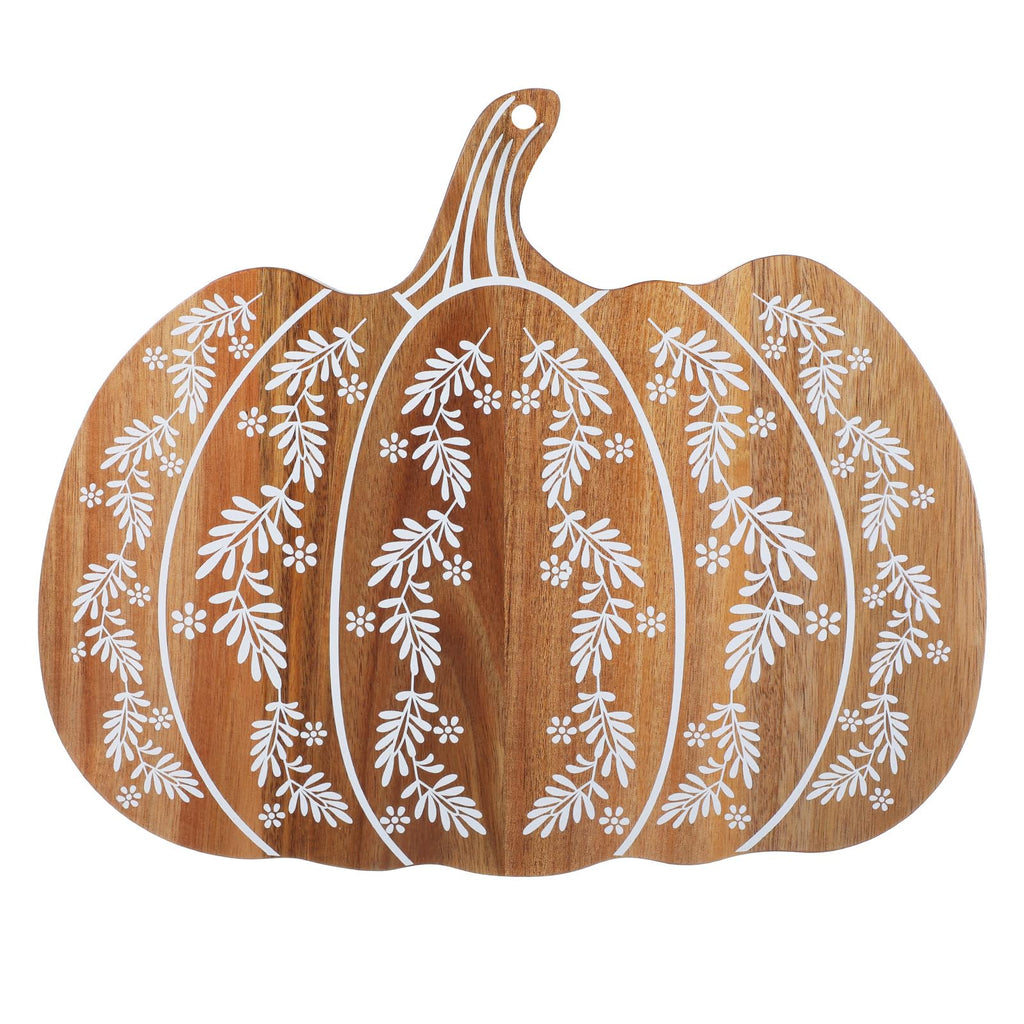Pumpkin Shaped Cutting Board, Acacia Wood Serving Board