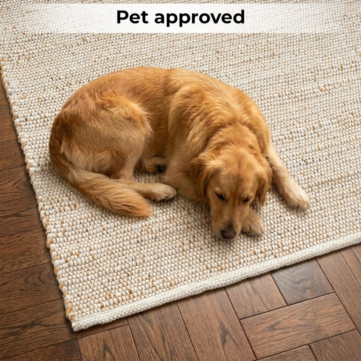 Jute Cotton Area Rug ft Large Rectangle Hand Woven Natural Farmhouse Rugs