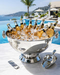 Large Stainless Steel Ice Bucket Beverage Tub for Parties, Beer Wine Cooler